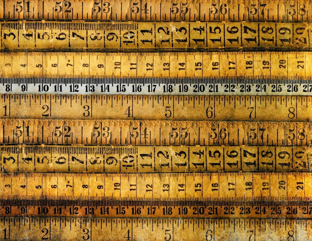 Measuring tapes used for garment inspection